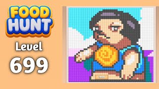 Food Hunt Pixel puzzle level 699 walkthrough solution gameplay 