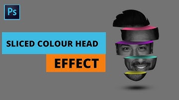 Colour sliced head effect in Adobe Photoshop - Photoshop manipulation tutorial