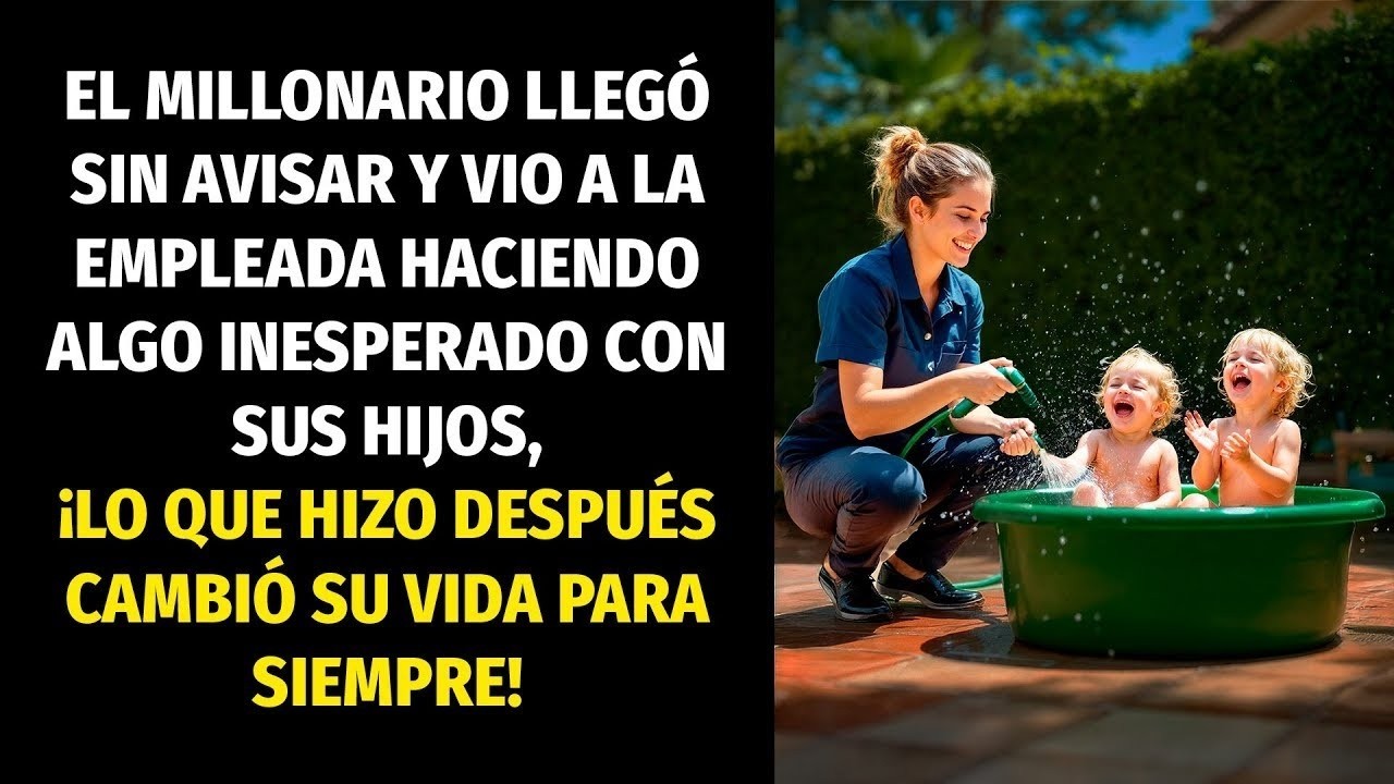EL MILLONARIO LLEGÓ SIN AVISAR Y VIO A LA EMPLEADA HACIENDO ALGO INESPERADO CON SUS HIJOS…