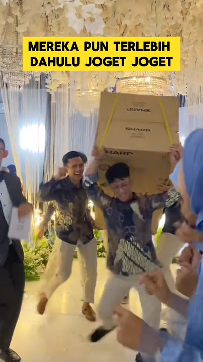 momen lucu ketika teman teman pengantin kasih kado kulkas ‼️‼️ #ngakak #lucu #nikah  #pernikahan