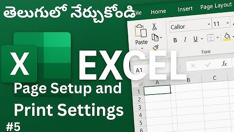 Master Page Setup in Excel | Fit to Page, Margins, Header & Footer