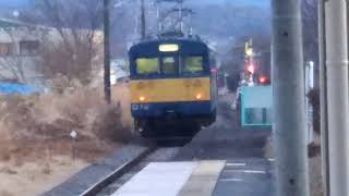 群馬原町を霜取り（カッター）列車が通過 7 「霜取り列車はあっという間に通過する」