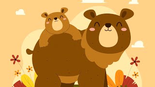 Mori no Kuma-san - Kids Songs - Mr Bear 🐻  赤ちゃんサメ  -  童謡 - 森のくまさん  Japan/ English - Children's Video Resimi