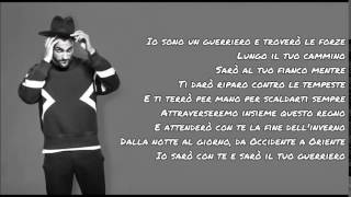 Video thumbnail of "Marco Mengoni - GUERRIERO + testo"