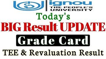IGNOU Result Dec 2018 Revaluation Result & Grade Card Update By TIPS GURU