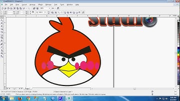 Corel Draw-Membuat icon angry bird (Menu weld, Trim, Intersect)