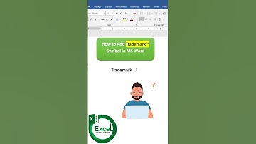 How to Add Trademark Symbol in MS Word #shortsfeed #shortsviral #ytshorts #excel #exceltutorial