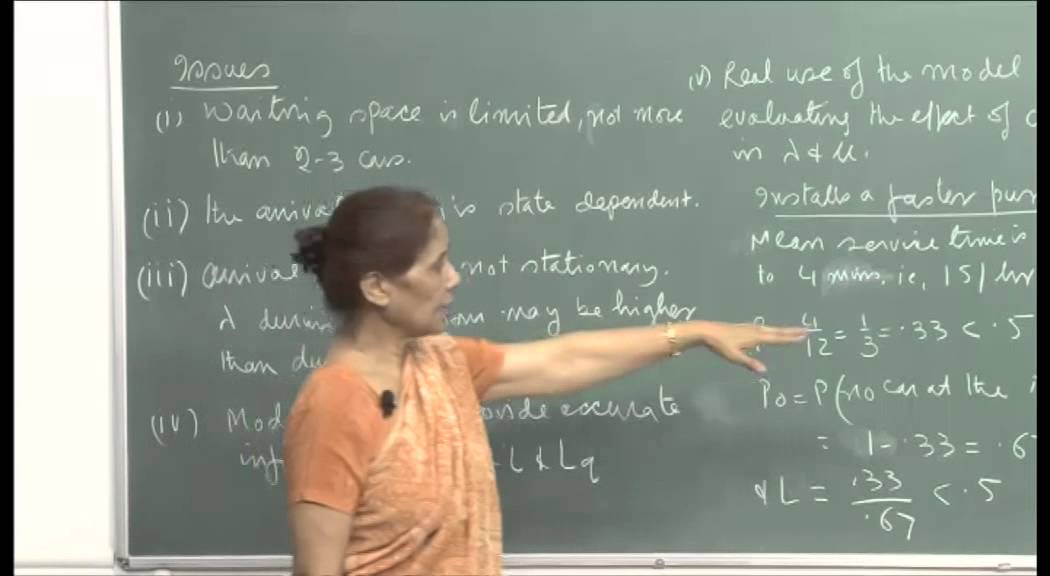 Mod-01 Lec-35 Analysis of L, Lq ,W and Wq , M/M/S model