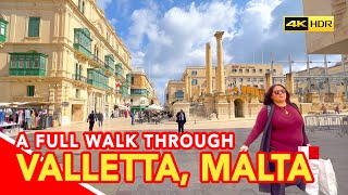 VALLETTA MALTA (Full tour of Valetta the capital city of Malta  filmed in HDR)