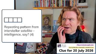 Minute Cryptic 755: Repeating pattern from interstellar satellite โ intelligence, say (4)