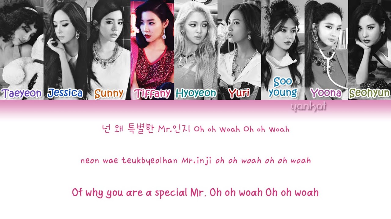 Girls Generation 소녀시대 Mr Mr Color Coded Han Rom Eng Lyrics By Yankat Youtube