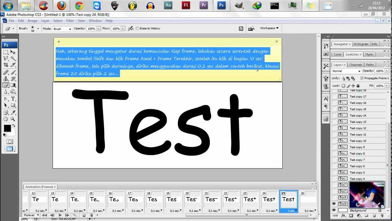 Belajar Membuat Animasi Text Dengan Photoshop CS3 YouTube