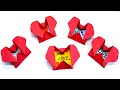 Origami heart with message  heart box  envelope  easy paper craft