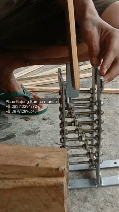 Pisau rajang bambu manual #teknologisederhana #alatrajangbambu #pisaubambu
