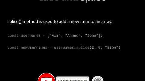 Diffrence Between Slice and Splice method in JavaScript