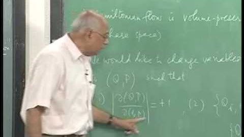 Mod-01 Lec-11 Hamiltonian dynamics (Part 2)