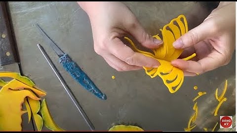 How to make a Butterfly from pumpkin | Hướng dẫn căt tỉa con bướm từ bí đỏ | Art Carving