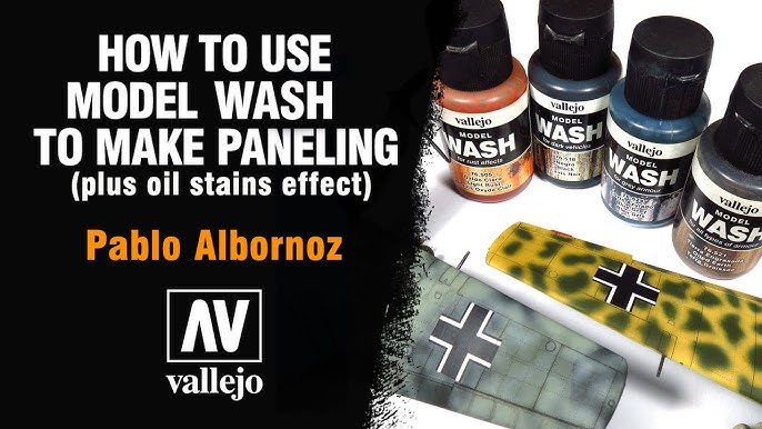 Acrylicos Vallejo - 4.For rust over the exhaust, blend Vallejo Washes on  the surface.