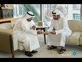 مكتوم بن محمد يتسلم رسالة نيابة عن محمد بن راشد من رئيس الوزراء الكويتي