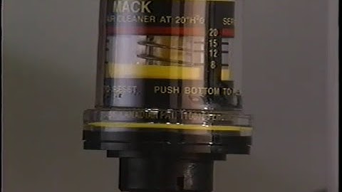 Air Filter Restriction Gauge Operation & Testing