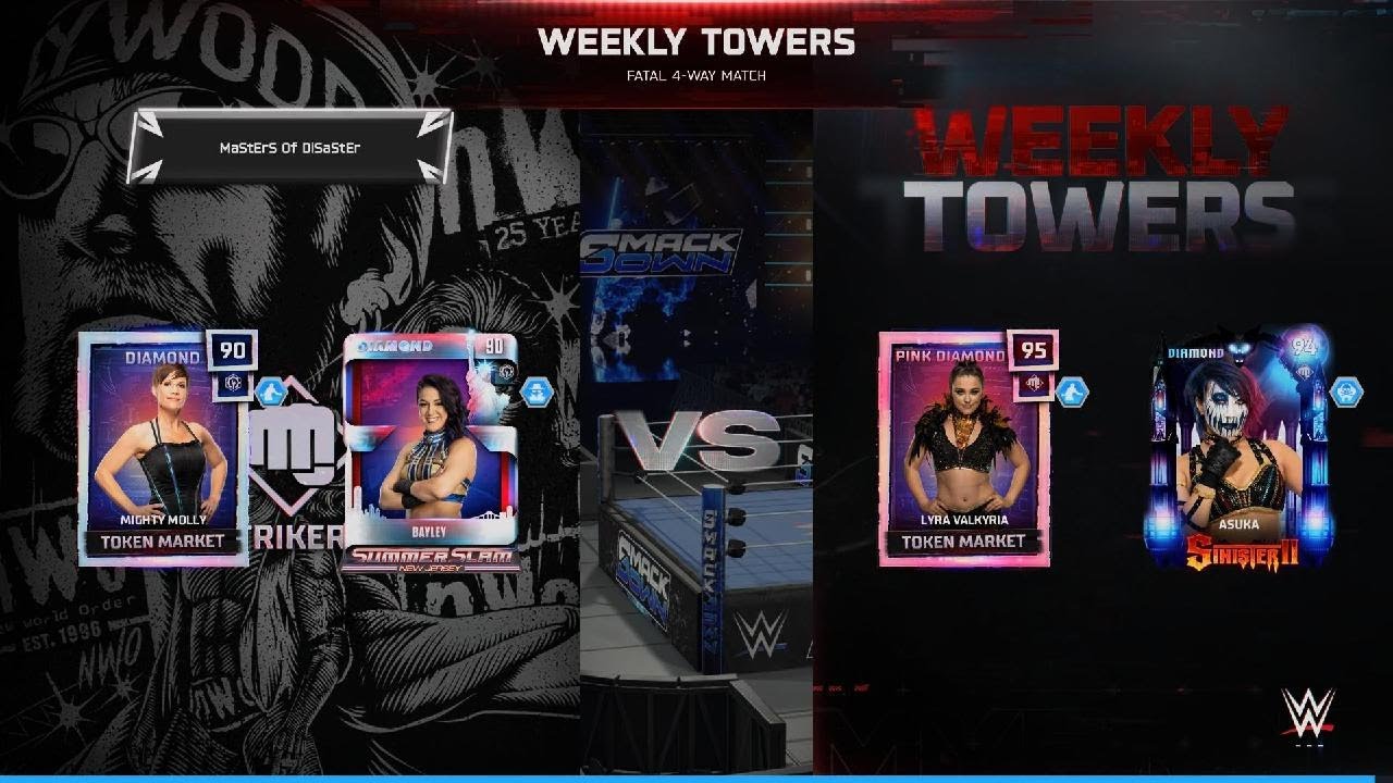 WWE 2K25 MIGHTY MOLLY 🆚 BAYLEY 🆚 LYRA VALKYRIA 🆚 ASUKA FATAL 4 WAY MATCH!!