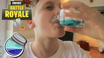 Kid Drinks Shield Potion From Fortnite...