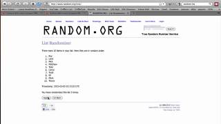 Fantasy Baseball Draft Order [2012]