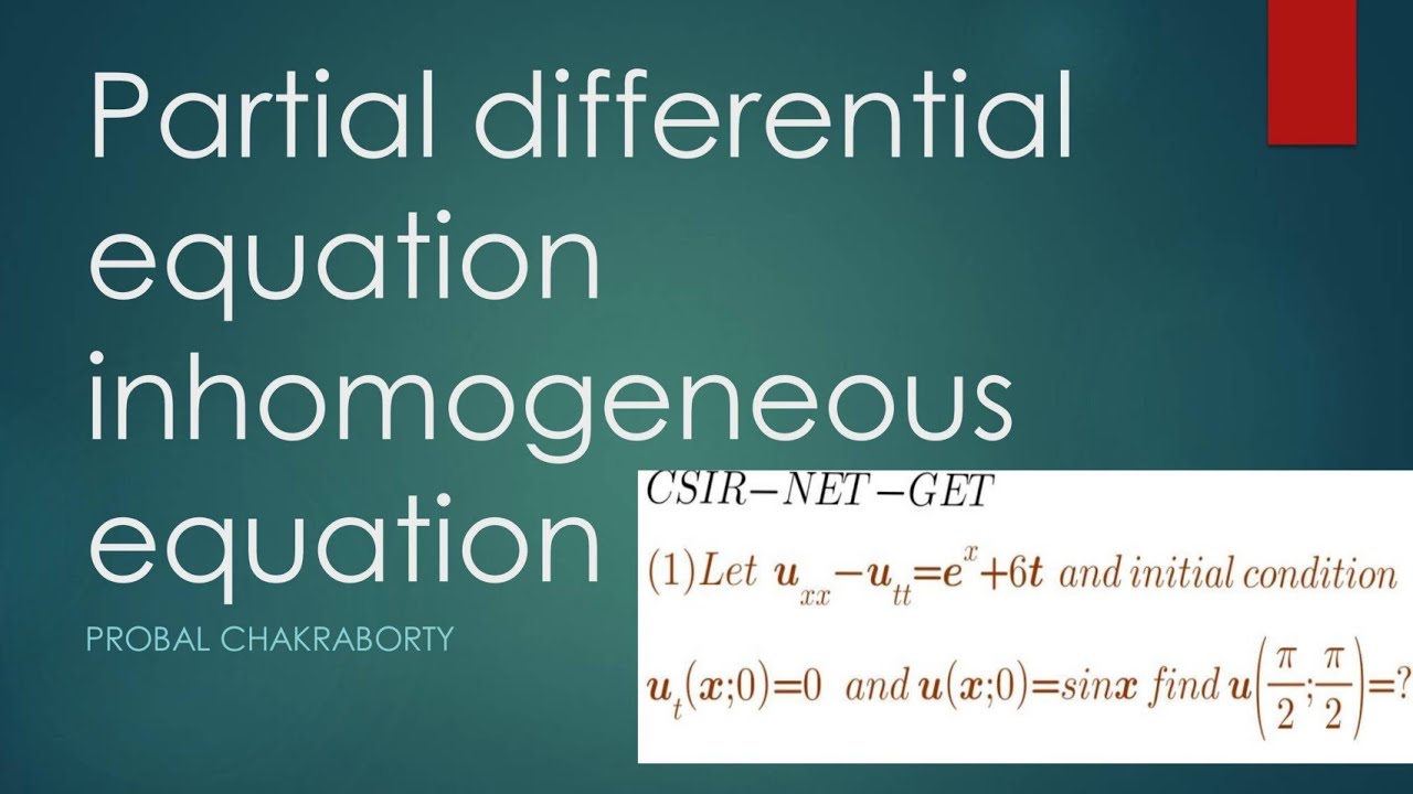 Partial differential equations - YouTube