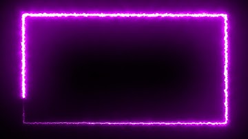 Frames template video | Glowing frame black screen | Neon light border