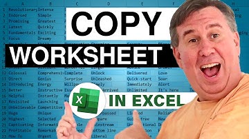 Excel - Fastest Way to Copy a Worksheet in Excel - Episode 850