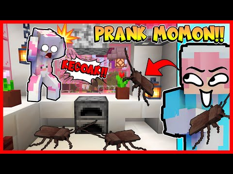 PRANK MOMON DENGAN KECOA YANG PALING DI TAKUTIN !! MOMON NANGIS !! Feat @sapipurba Minecraft