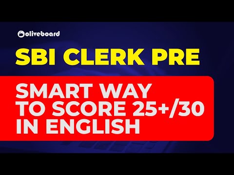 SBI Clerk | Smart Way To Score 25+ in English | SBI Clerk Pre | English For Bank Exams