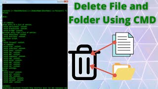 how to delete file and folder using cmd || [command prompt]