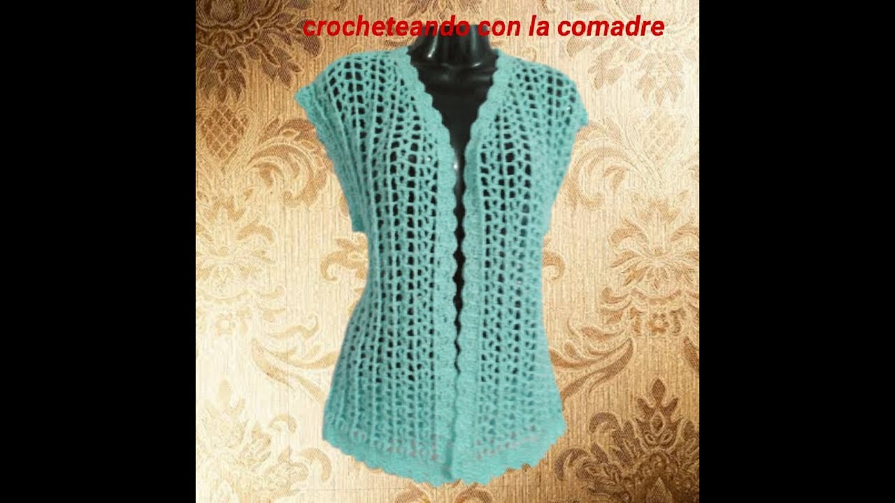 chaleco basico facil y rapido crocheteando con la comadre