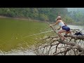 Best Fishing Video | Tilapia Fishing Girl at the lake of god |Amazing Fishing