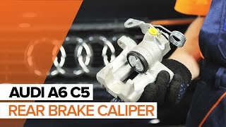 How to replace Caliper on AUDI A6 Avant (4B5, C5) - video tutorial