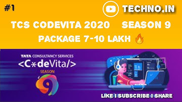 TCS CODEVITA 2020 SEASON 9 | PACKAGE 7-10 LAKH | FOR ALL BRANCH | Registration Process
