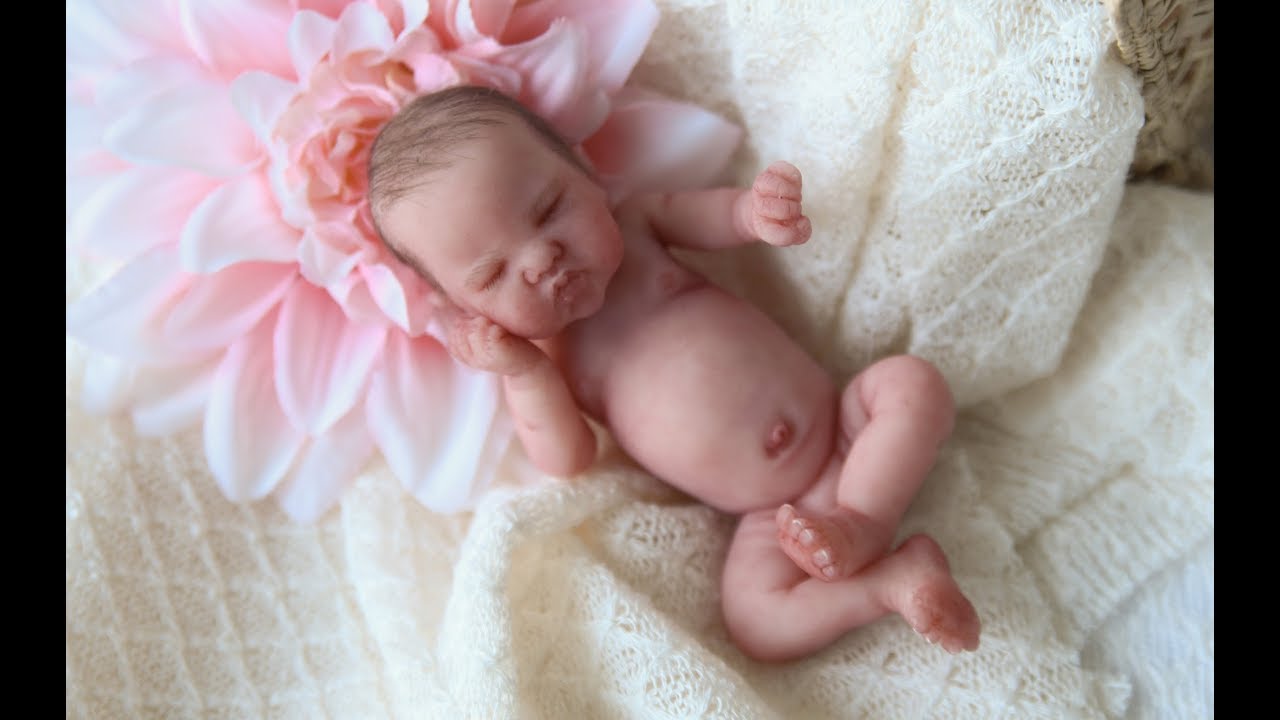 Miniature Silicone Baby Eva - Tiny Little Girl reborn dolls for adoption