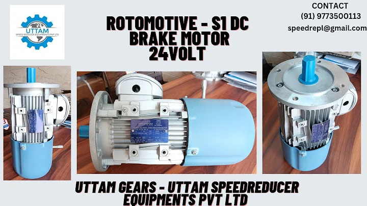 ROTOMOTIVE - DC BRAKE MOTOR (S1 24VOLT) - UTTAM GEARS#gears#gearedmotor#rotomotive#motor#likecrazy