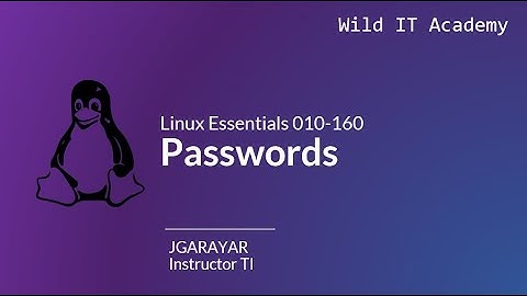 Passwords | Linux Essentials 010-160 | Wild IT Academy