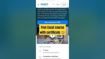free MS- Excel course with certificate