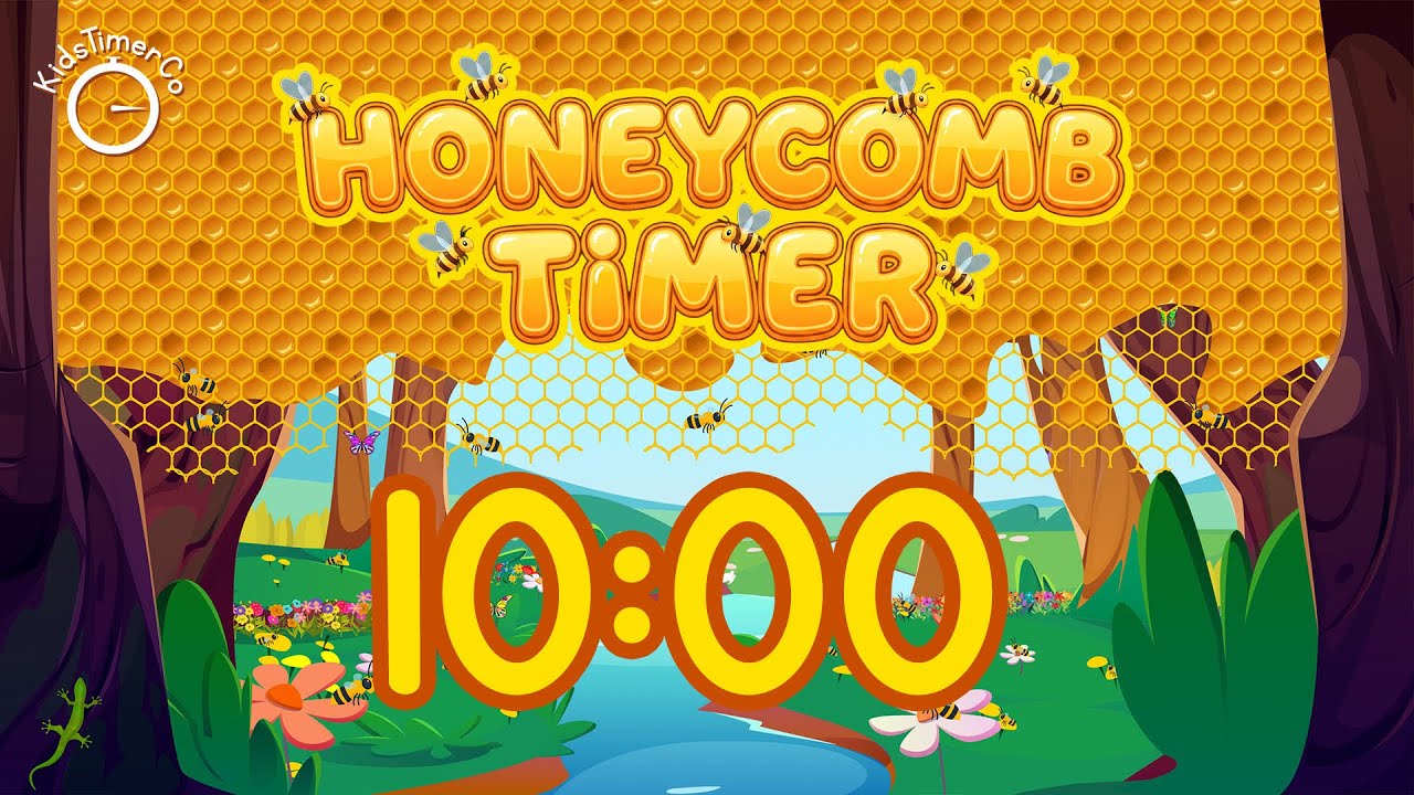 10 Minute Honeycomb Bee Visual Timer for Kids Classroom 🐝