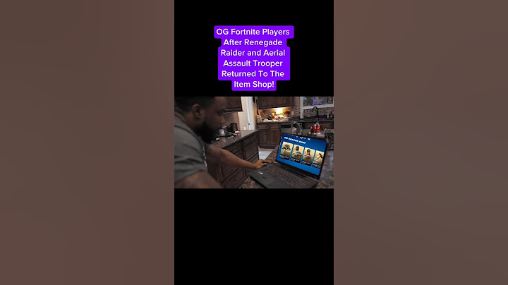 OG Fortnite Players After Renegade Raider and Aerial Assault Trooper Returned To The Item Shop!