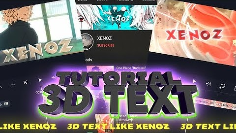 3D text like XENOZ 🔥  - JAYKAR - Alight Motion Preset in Desc