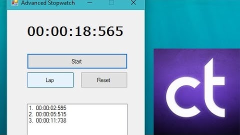 Visual Basic .NET Tutorial #8 - How to create an advanced stopwatch (w/ Laps)