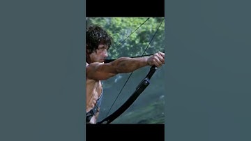 Rambo shooting an explosive arrow