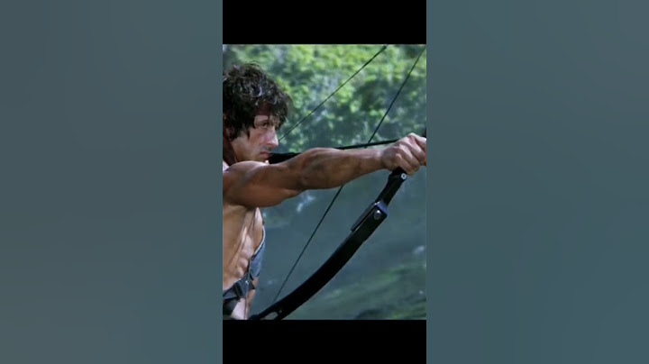Rambo shooting an explosive arrow