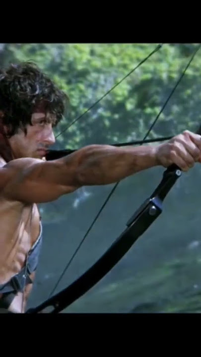 Rambo shooting an explosive arrow