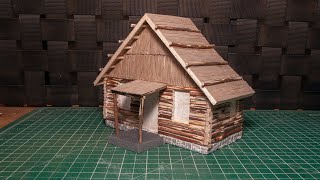 Scratch building a 1/35 scale Russian style Log House - 1/35 WW2 Diorama