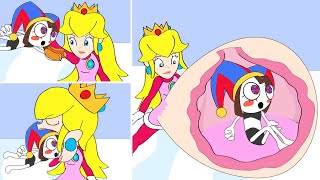 Wait Peach!! Pomni Is Not Food!!! 🤰☠️ (The Amazing Digital Circus Feast)